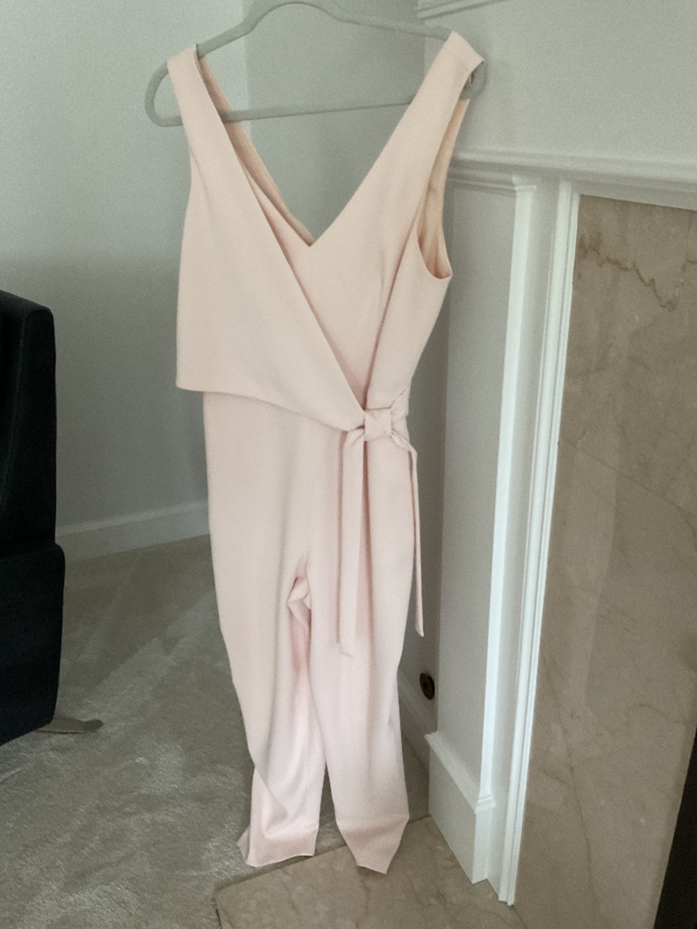 Club Monaco size 8, pale pink wrap jumpsuit very good condition